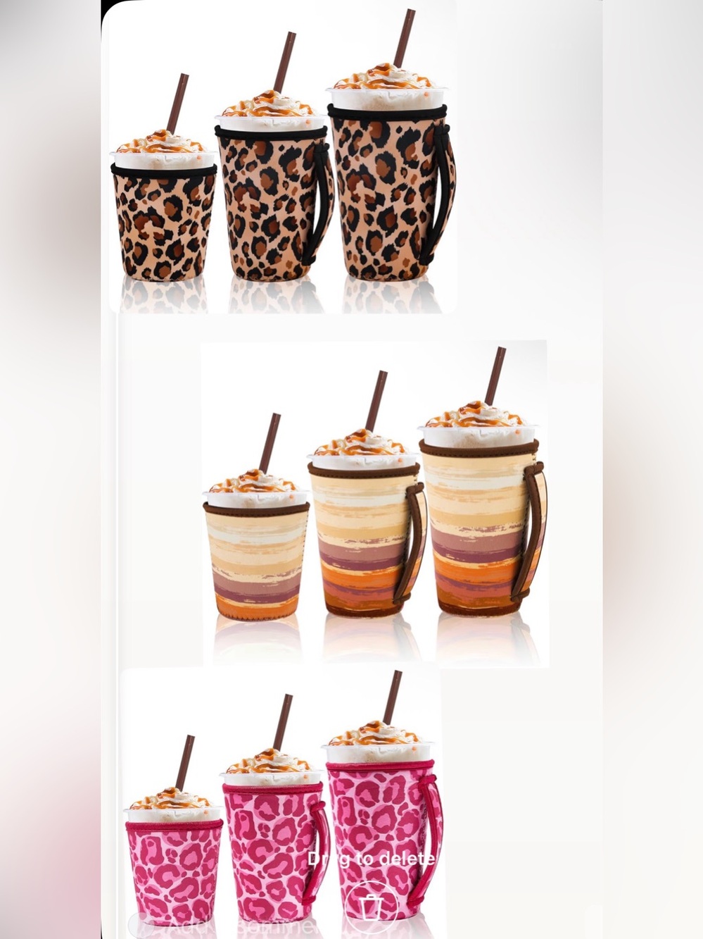 YOU CHOOSE reusable insulated iced or hot coffee cup - Picture 2 of 9